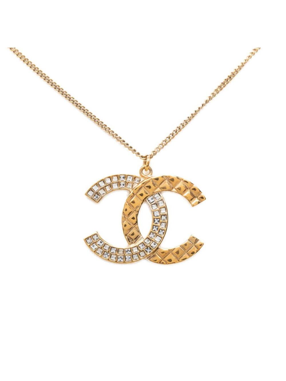 Chanel Cc Logo Chain Pendant Necklace #347171C92B